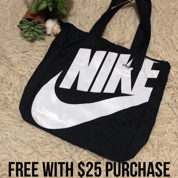 Nike Handbags - FREE WITH $25 Purchase-Nike Shoulder Bag-Nylon-Black-ZipTop-15x16x4.5-Used Cond.